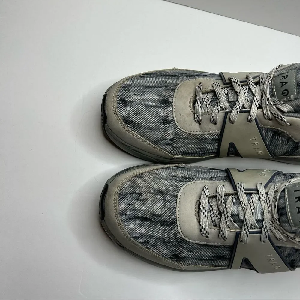 TRAQ Gray and Black Sneakers athletic shoes 39